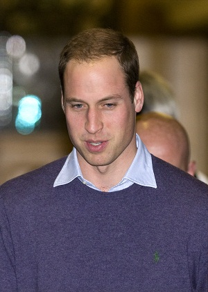 Prince William leaving the hospital