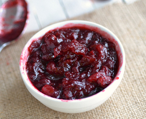 Boozy cranberry sauce