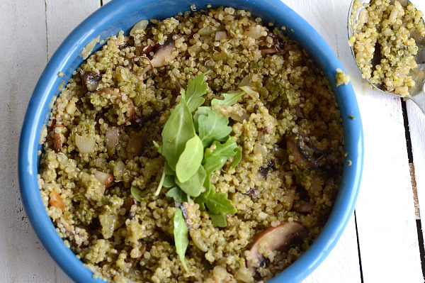 Pesto quinoa pilaf