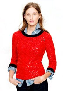Scattered sequin sweater