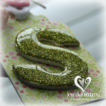 Glazed glitter letters