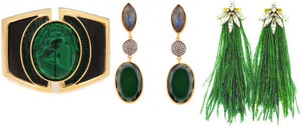 Emerald green jewelry