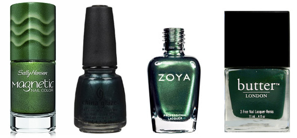 Emerald green nail polish