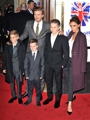 Beckham Family 2012 on Beckham Family At Viva Forever Premiere