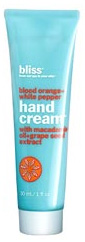 Bliss blood orange and white pepper hand cream