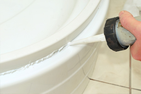Caulking bathroom