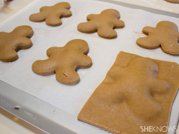 Cherry-filled gingerbread man tarts -- cover with gingerbread