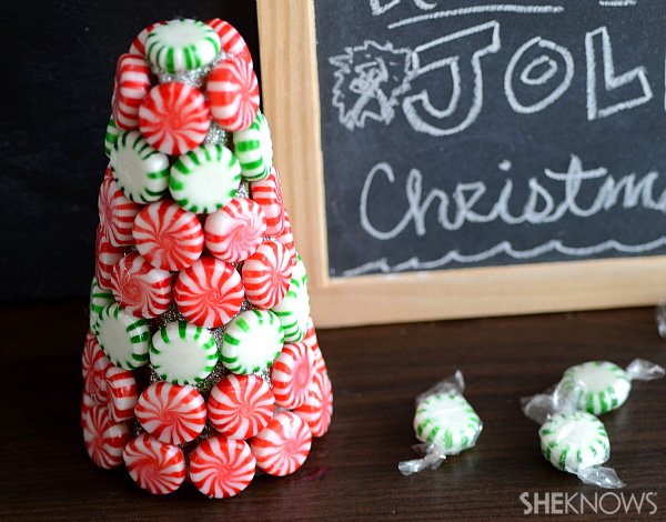 DIY candy mint Christmas tree -- final