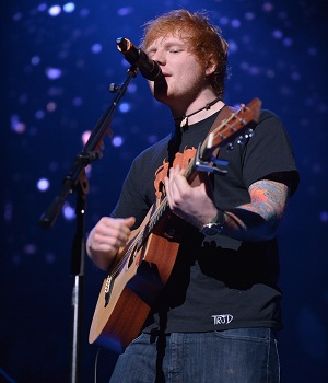 Ed Sheeran on late night TV