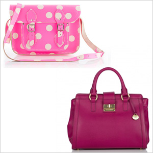 My pick: The Cambridge Satchel Company for Crewcuts Polka-Dot Satchel ($185) ; Brahmin Annabelle Saffiano Satchel ($345)