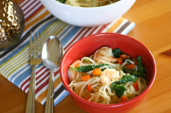 Gluten-free Friday: Asian-style noodles and shrimp