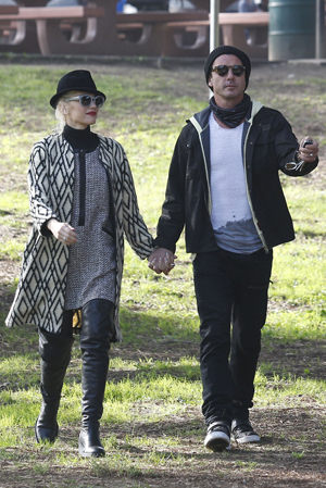 Gwen Stefani and Gavin Rossdale in the park