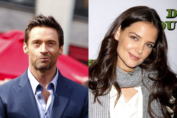 Katie Holmes and Hugh Jackman this week on Late Night