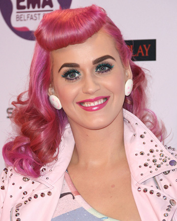 Katy Perry wearing pink