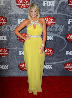 Lauren Alaina buttercup dress at the American Country Awards.