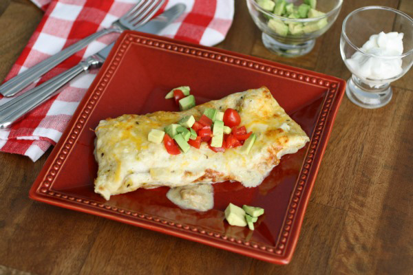 Black Bean and Corn Green Chile Enchiladas