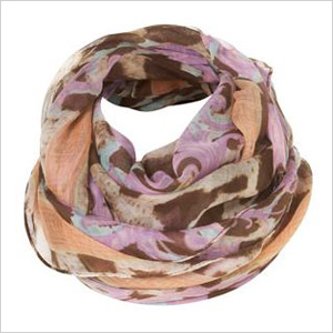 lightweight lilac-hued scarf