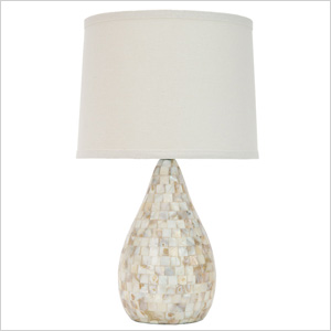 Safavieh White Lauralie Ivory Shell lamp