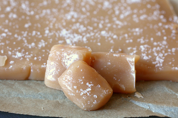 Salted Whiskey Caramels