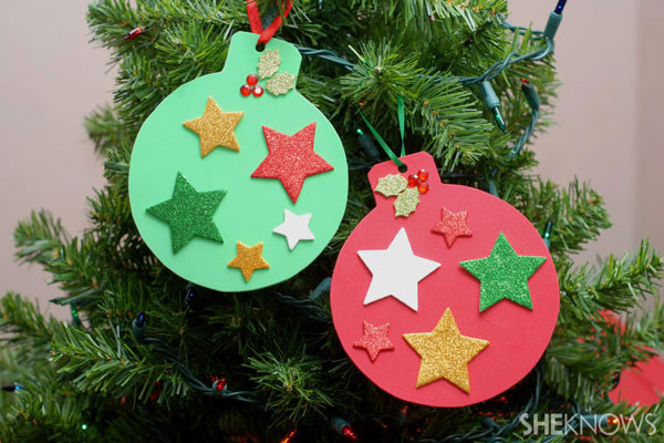 Foam ornaments preschoolers ornament  paper crafts Christmas christmas for