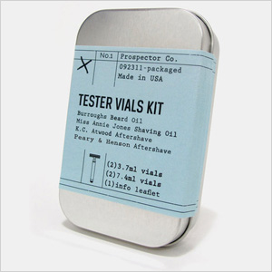 Prospector Co. Tester Vials Shaving Kit