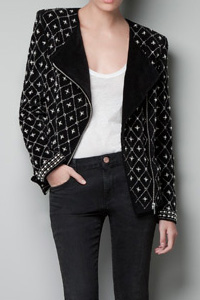 Velvet & Pearl Biker Jacket, (Zara.com, $249)