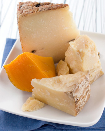 Variety of handcrafted cheese