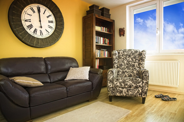 Yellow living room