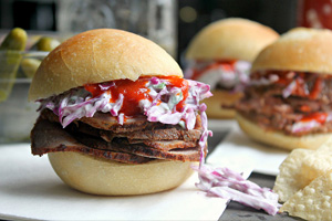Pork tenderloin sandwiches