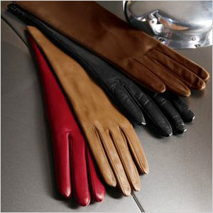 Soft and silky leather gloves