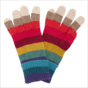 Stylish stripes gloves