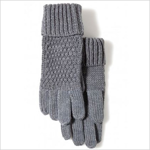 Warm and woolly grey gloves