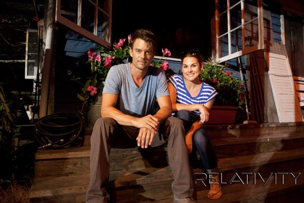 Josh Duhamel and Whitney English, SheKnows Safe Haven set visit
