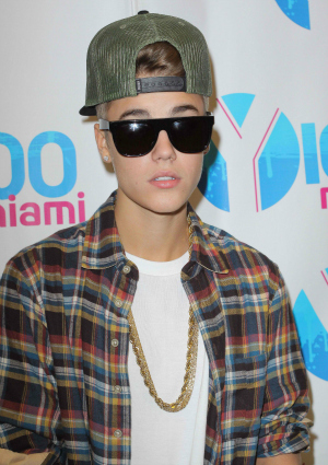 Justin Bieber at the Y100 Jingle Ball