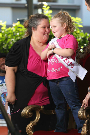 Here Comes Honey Boo Boo's Mama June and Alana Thompson at The Grove in L.A. 