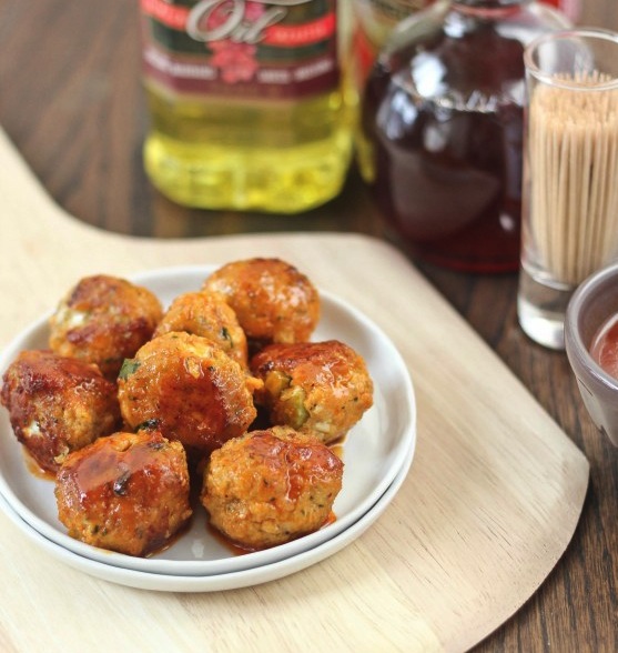 buffalo chicken meatballs