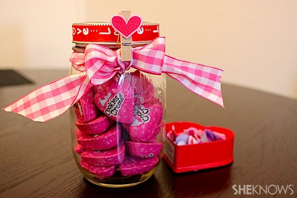 Pretty in pink mason jar
