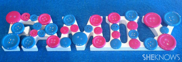 Button word art
