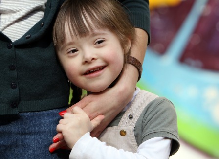 Girl with Down syndrome