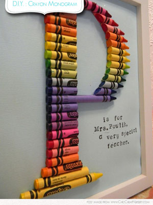 DIY Crayon Monogram