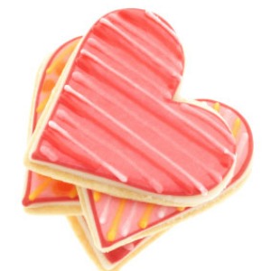 Heart-shaped cookies