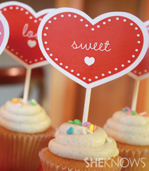 Valentine shower cupcakes