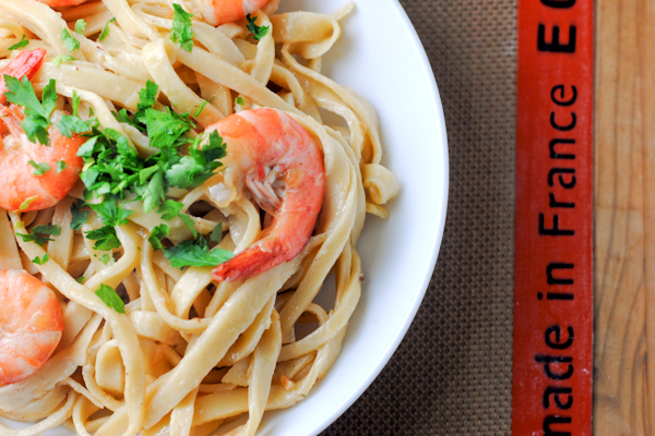 Linguine with Shrimp and Champagne Buerre Blanc
