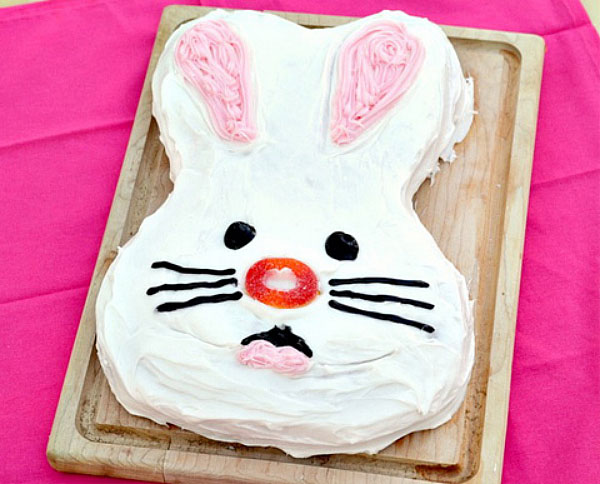 strawberry bunny cake