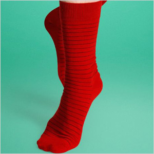 happy socks red think stripe socks
