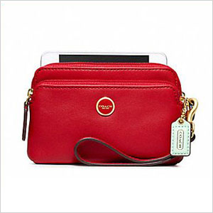 red coach wristlets