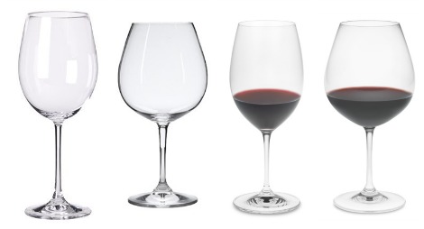 The classic red wine glass collage