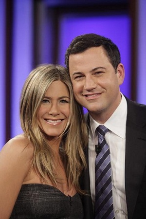 Jimmy Kimmel and Jennifer Aniston