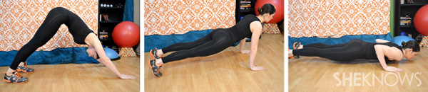 Downward dog to pushup 2 and 4