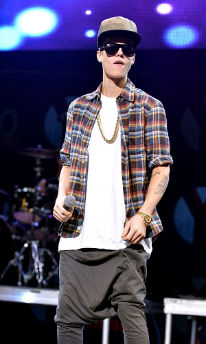 Justin Bieber at concert